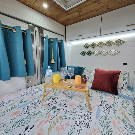 Static Camper In Front Of The Sea *