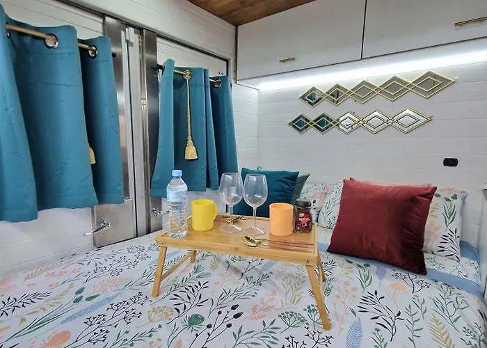 Static Camper In Front Of The Sea *