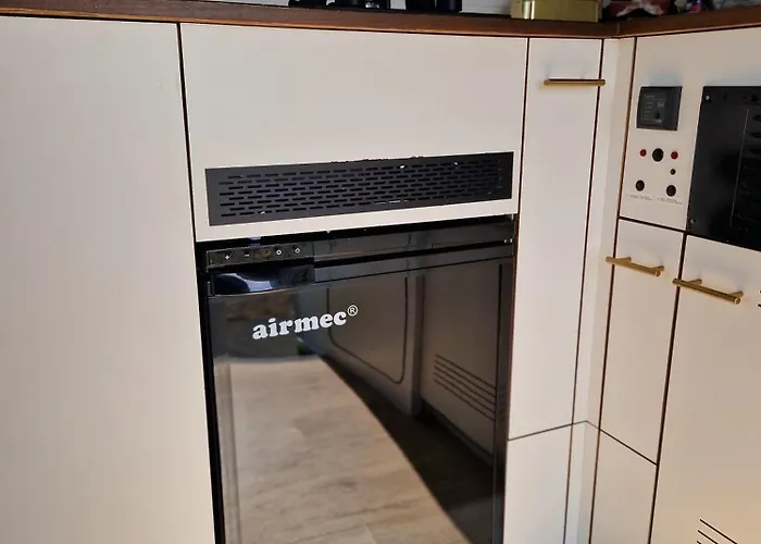 Static Camper In Front Of The Sea