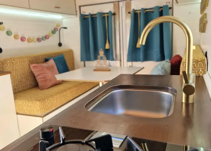 Static Camper In Front Of The Sea El Médano