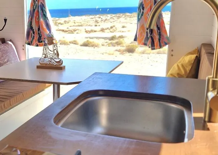 Static Camper In Front Of The Sea * El Médano